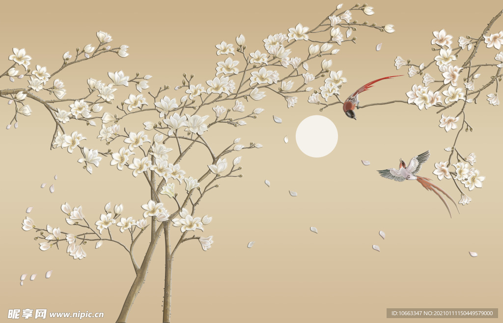 壁画 壁布 壁纸 花开富贵