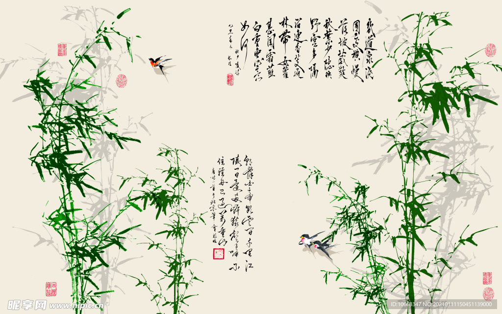壁画 壁布 壁纸 竹子