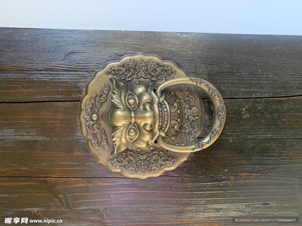 金属感古典门环