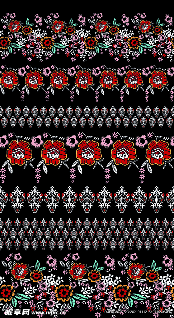 手绘花  女装 数码 印花