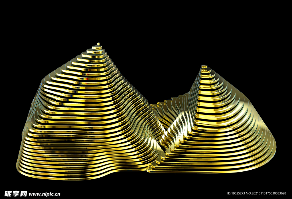 黑金立体等高线