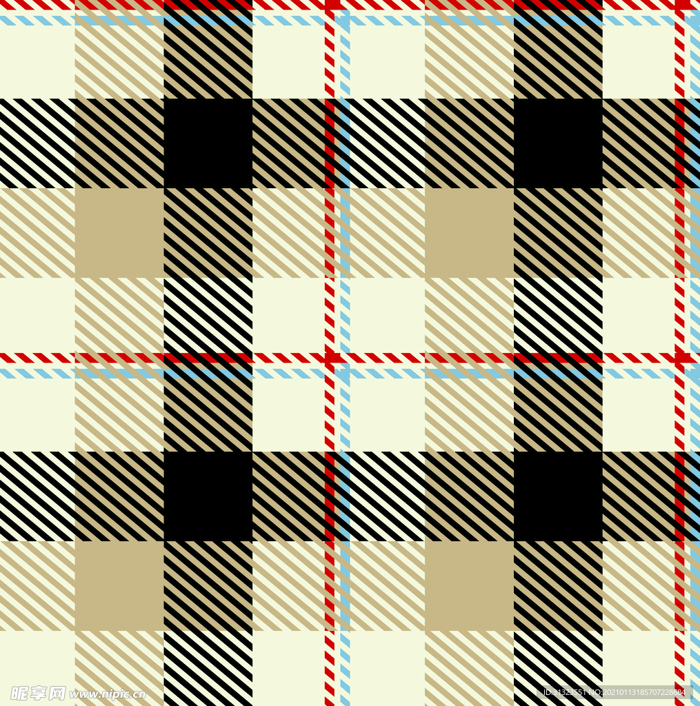 大牌花  数码印花   格子