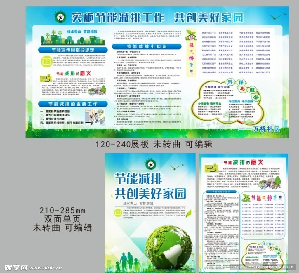 节能减排展板 单页