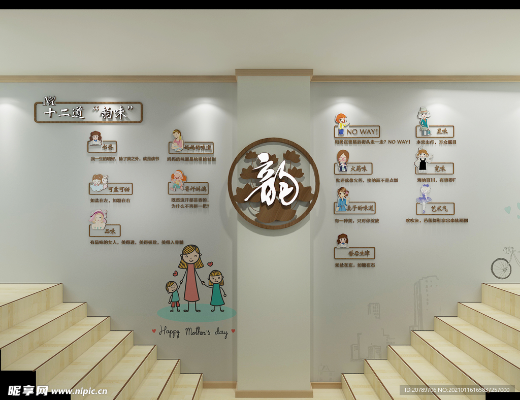 韵味妈妈形象墙