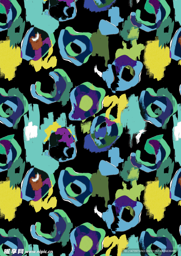 数码 扎染  高清 彩色 无缝