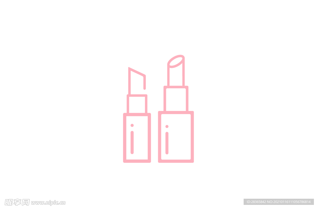 唇膏口号矢量图标