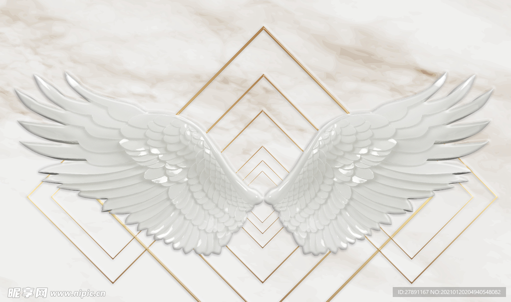 翅膀大理石背景