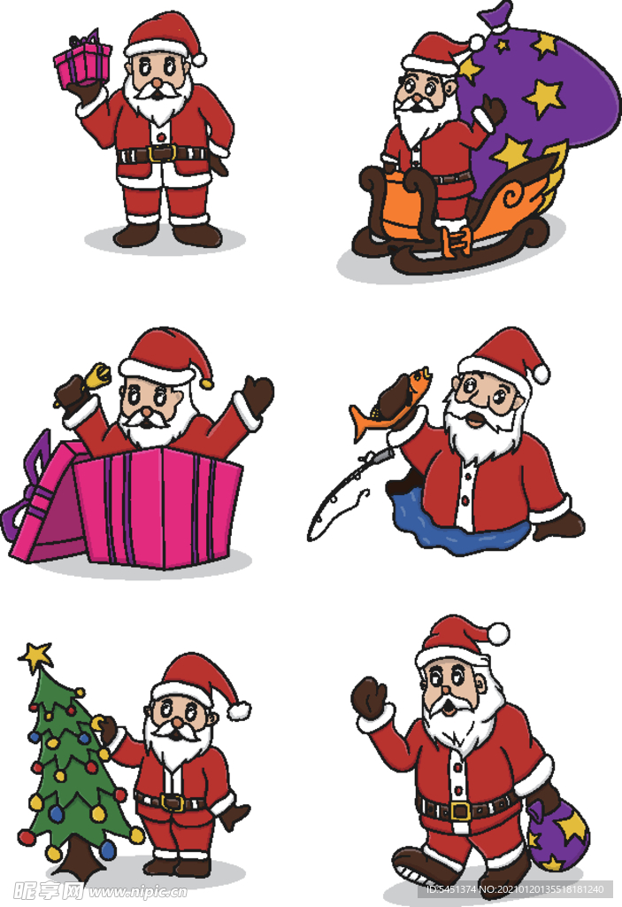 圣诞老人卡通插画