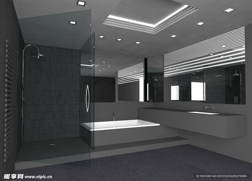 C4D模型  洗手间卫生间