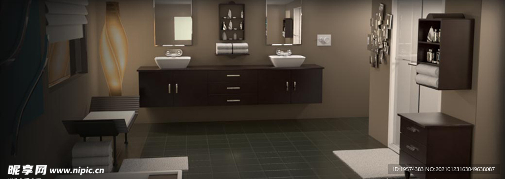 C4D模型  洗手间卫生间