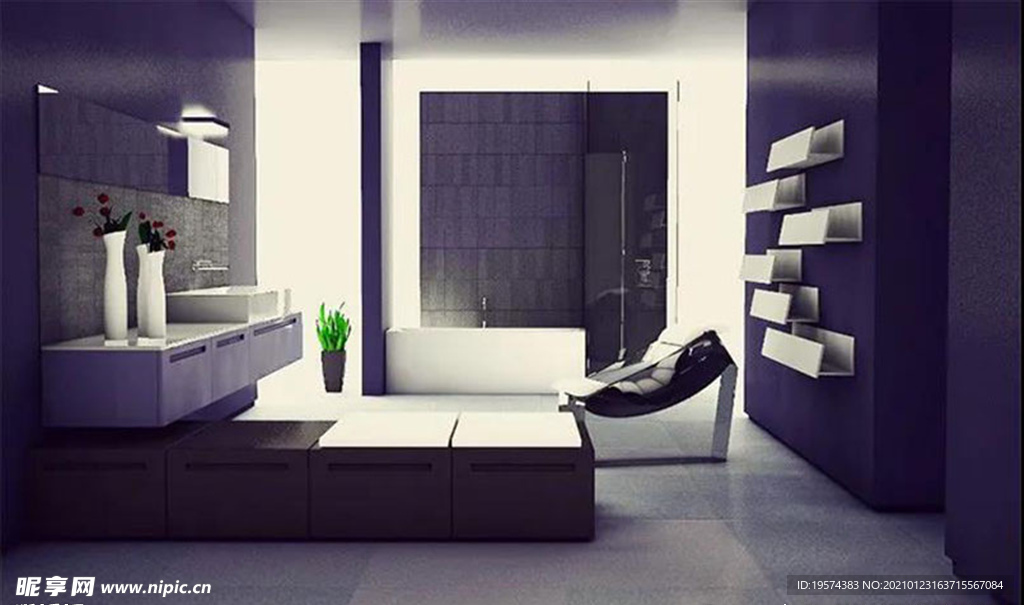 C4D模型  洗手间卫生间