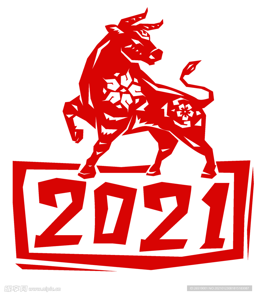 2021剪纸牛