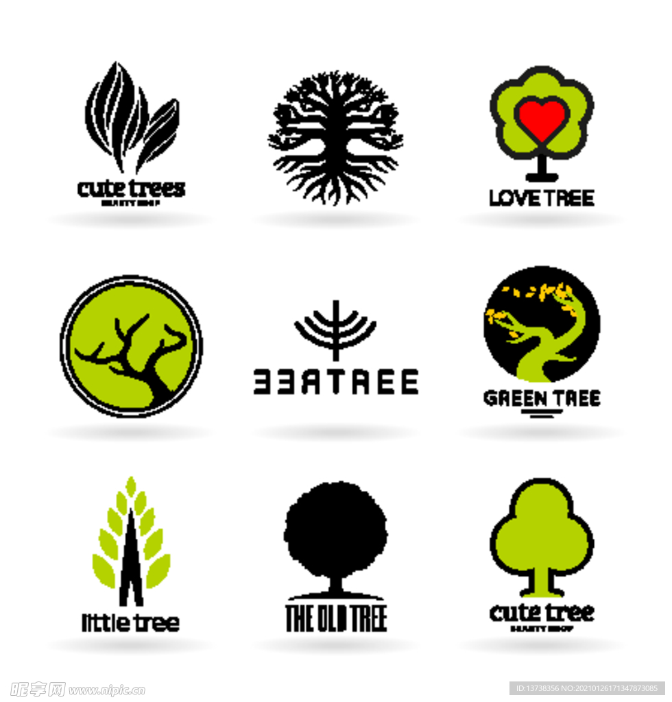 和风矢量元素扁平化图标元素