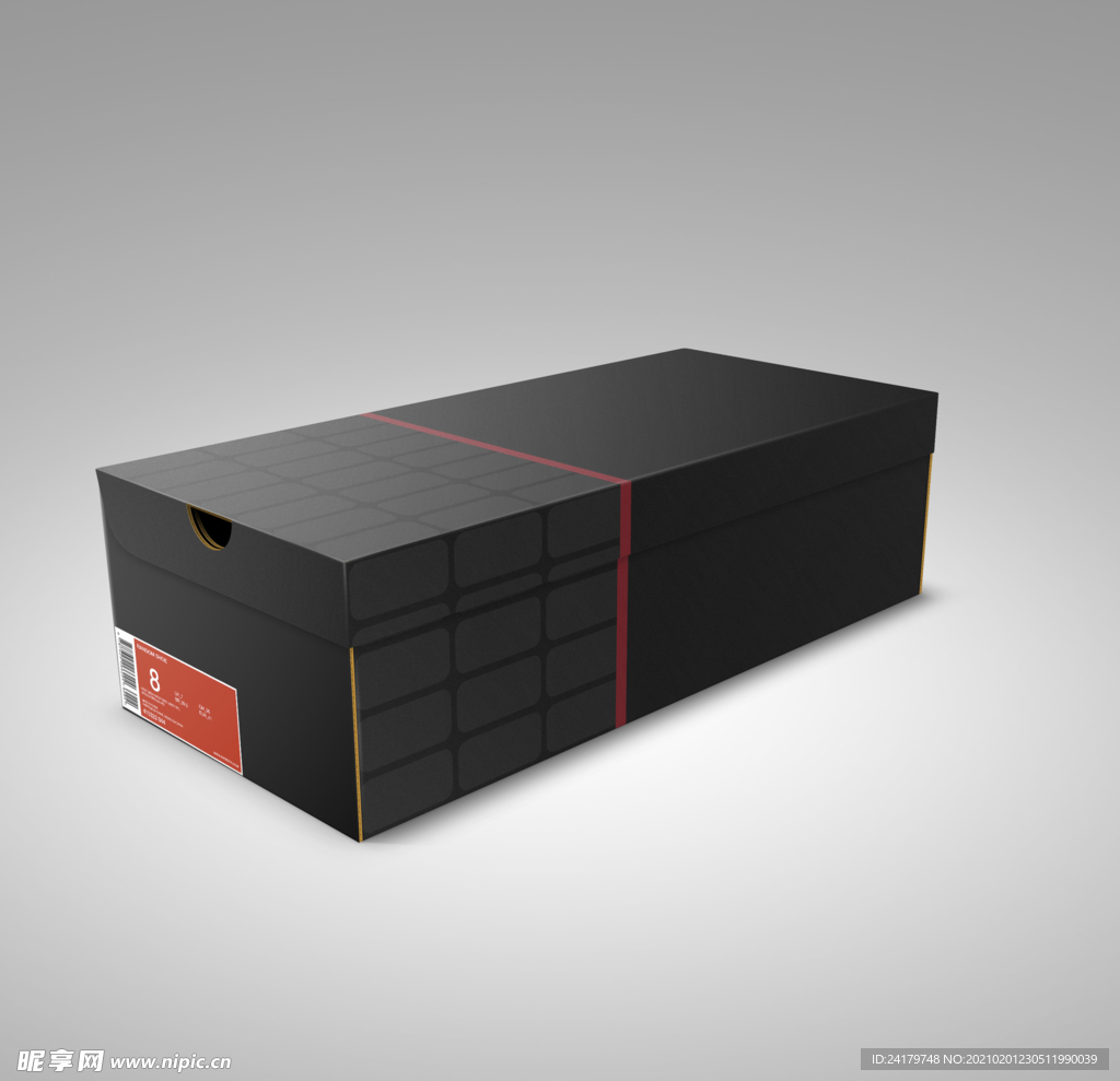 鞋盒包装PSD模板