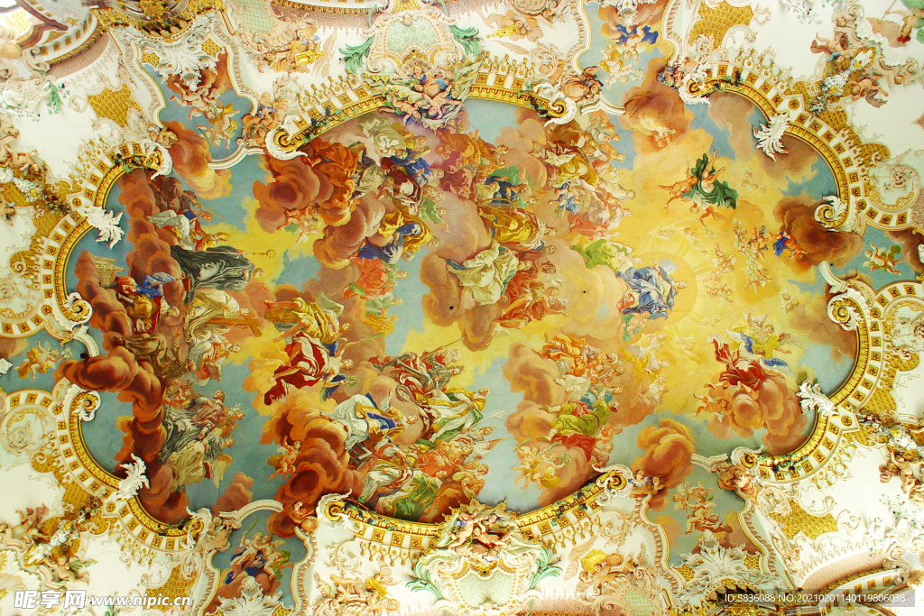 吊顶天花壁画壁纸酒店ktv包厢