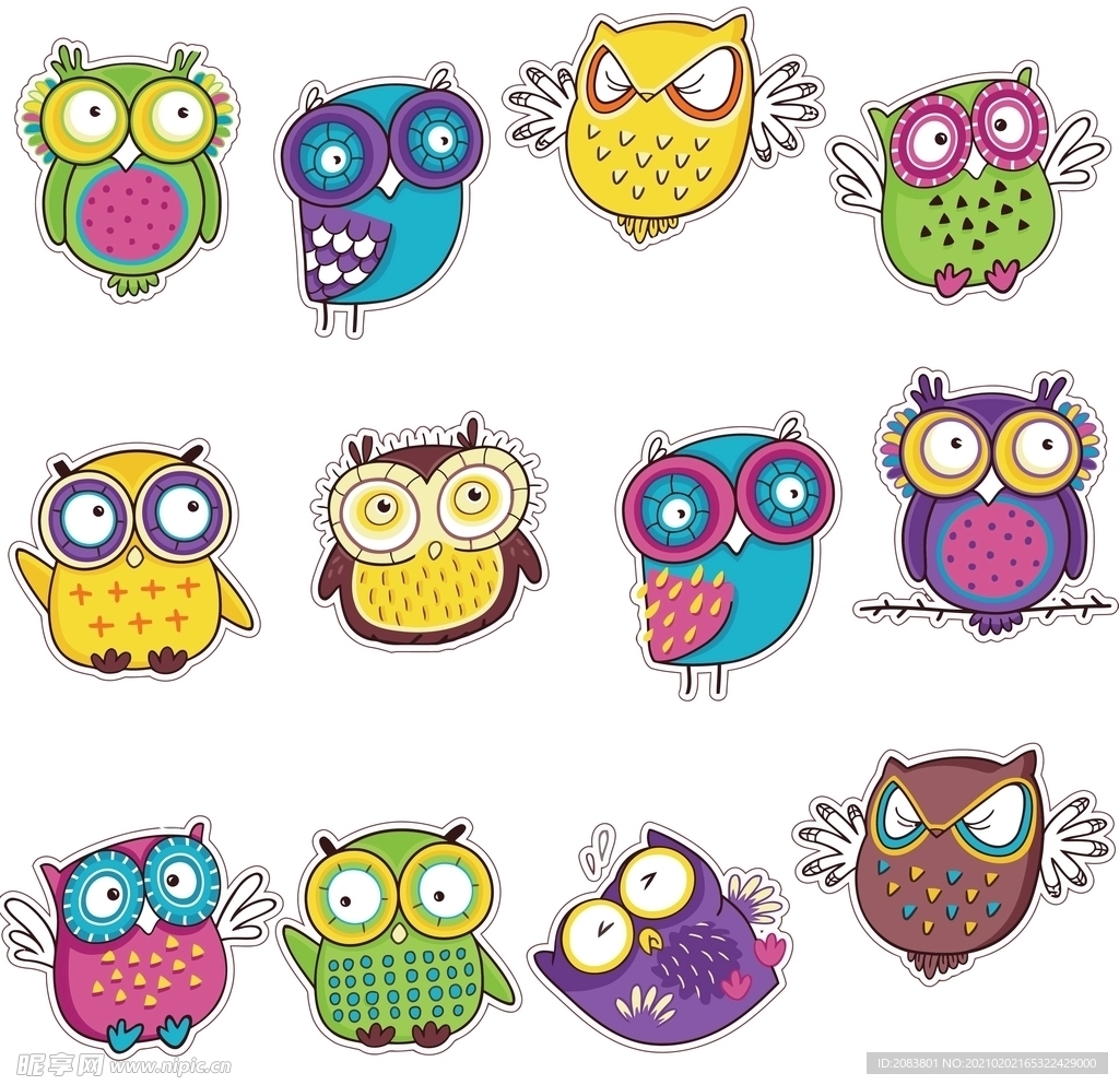 卡通 猫头鹰