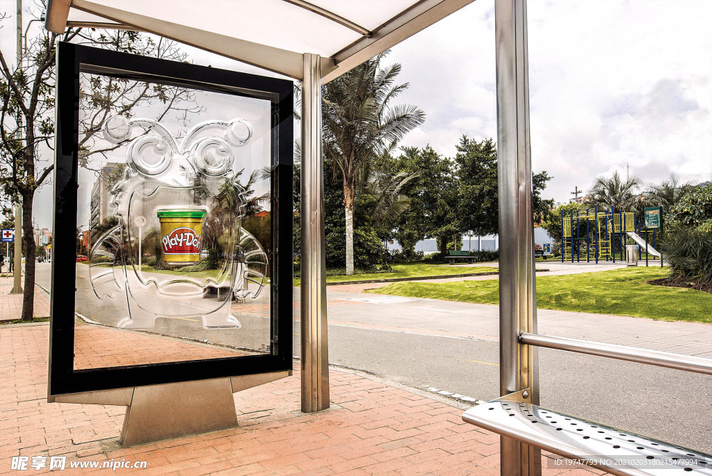 公交站台 商业贴图 灯箱 房产