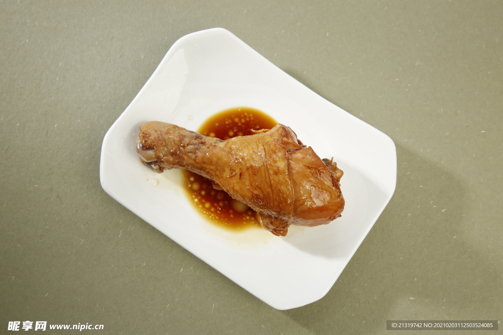 红烧鸡腿摄影图