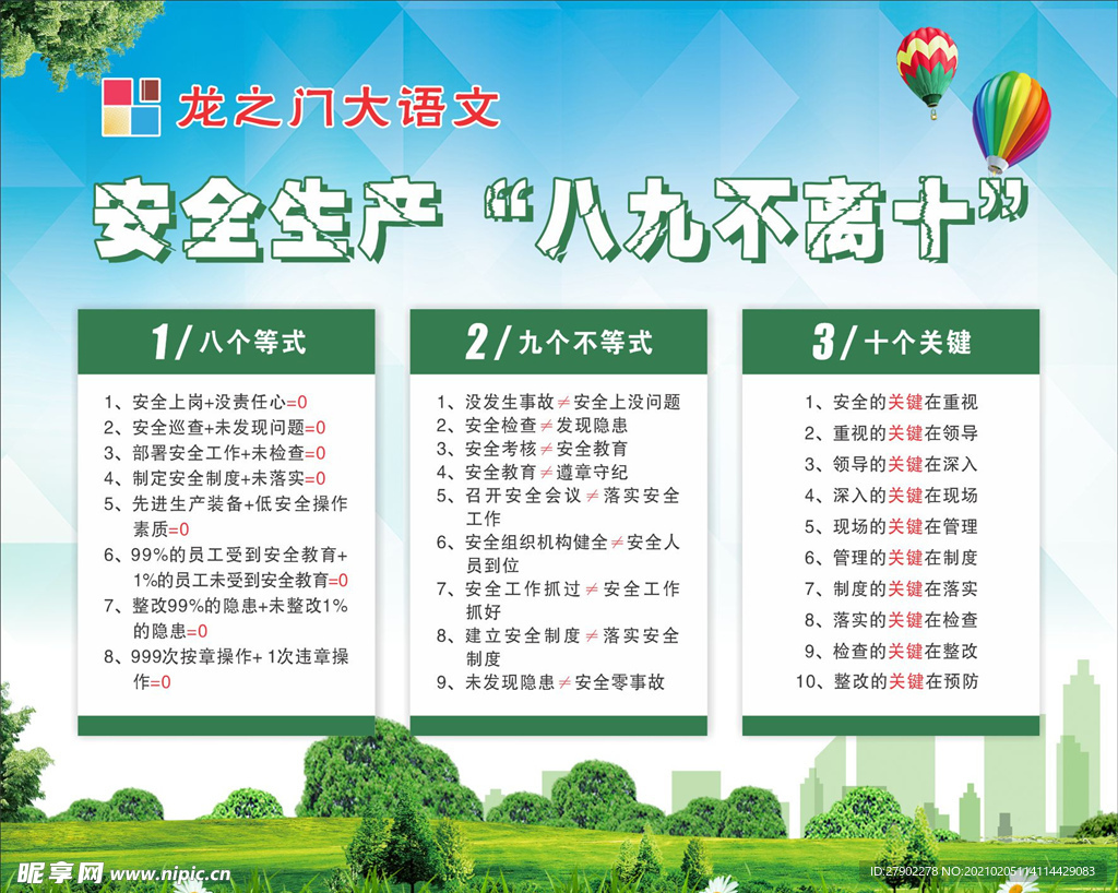 安全生产八九不离十