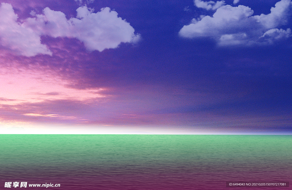 傍晚大海海景晚霞