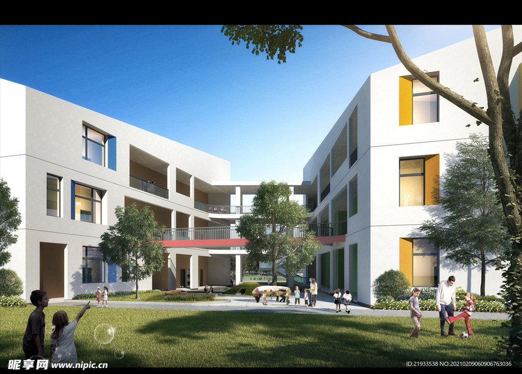 小学学校幼儿园建筑外观设计案例