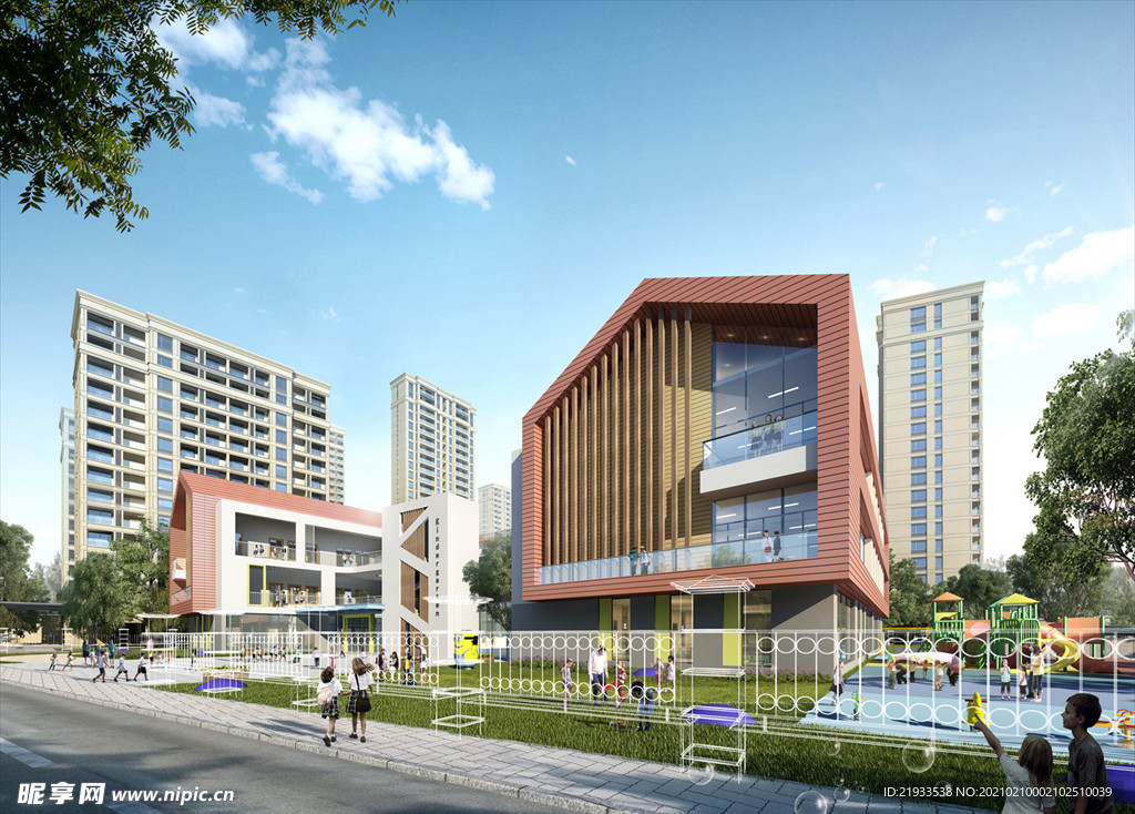 小学学校幼儿园建筑外观设计案例
