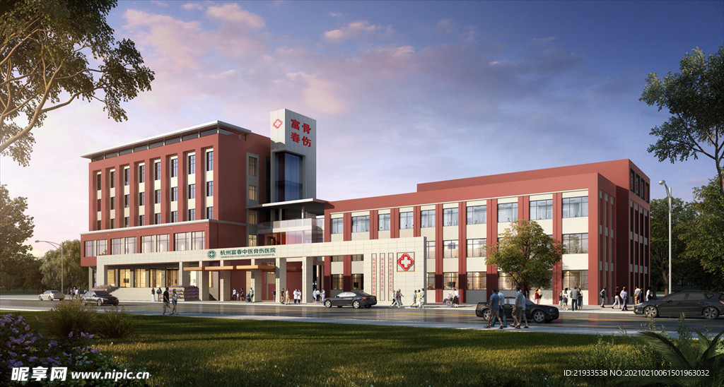 医院建筑景观效果图