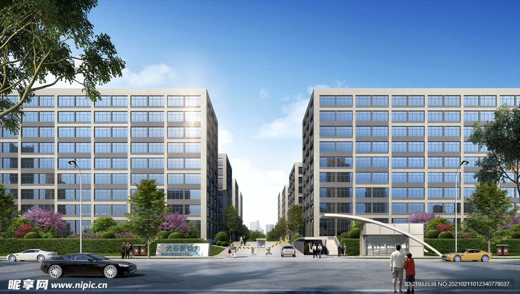 厂房工业园区产业园大门入口效果