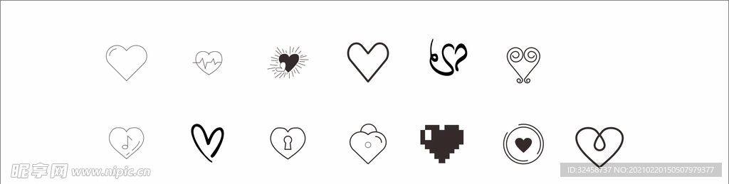 爱心矢量图标