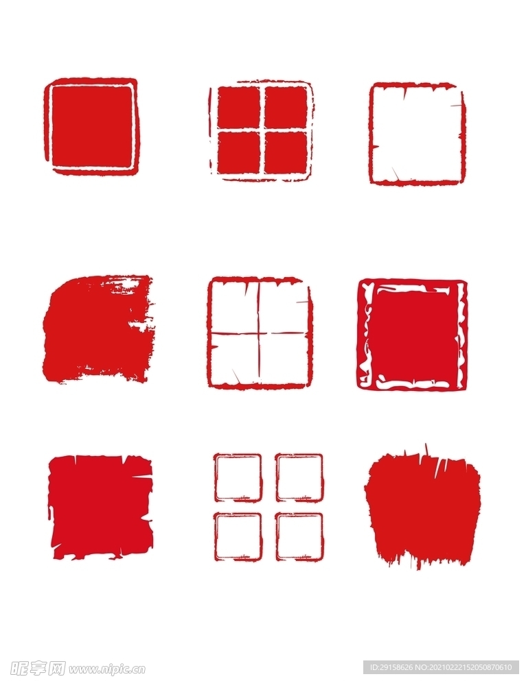 红色印章背景素材