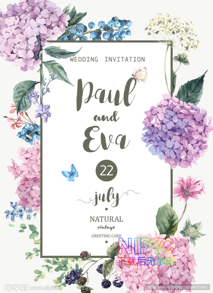 婚礼邀请函eps背景