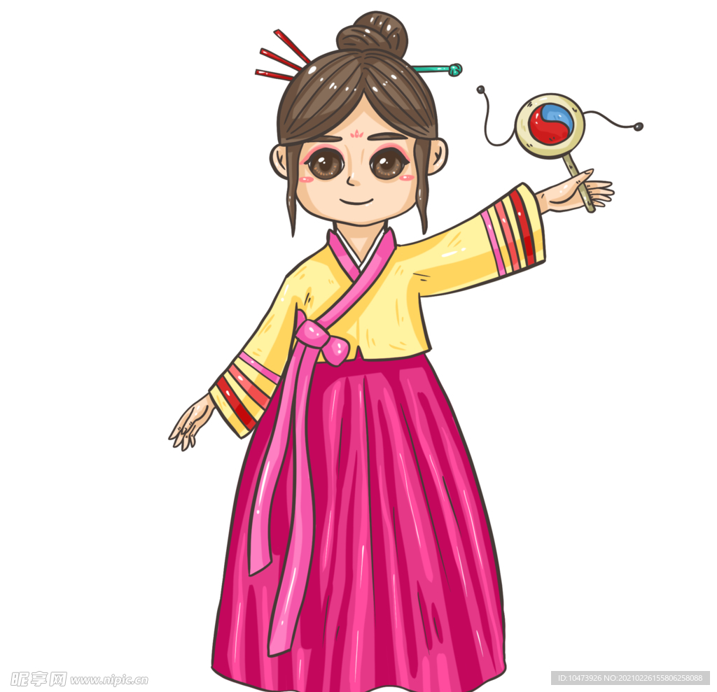 民族服卡通人物