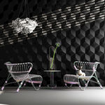 个性丝绒亚克力休闲单椅