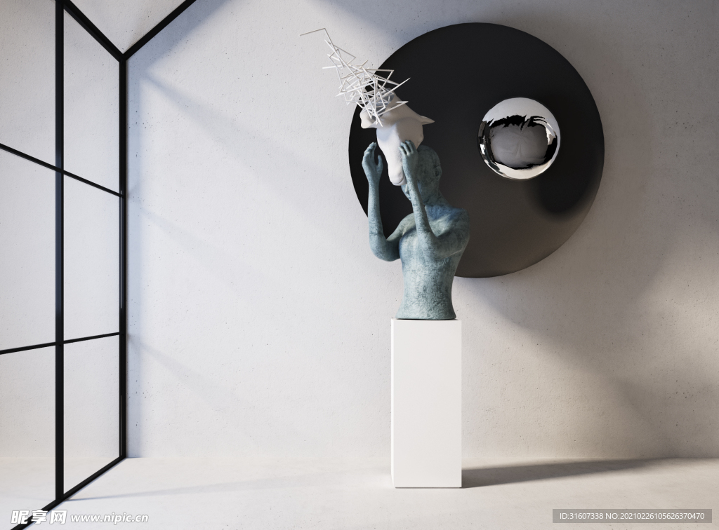 个性雕塑墙饰场景