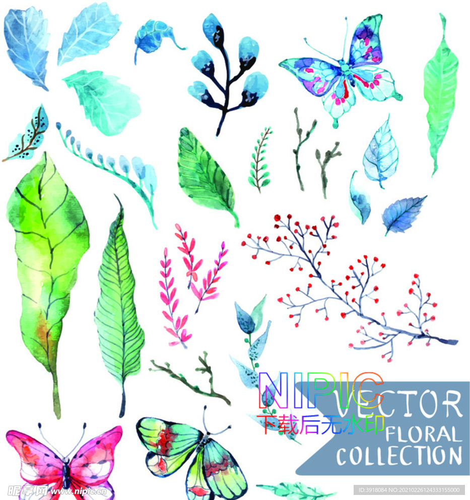 鲜花植物eps矢量格式