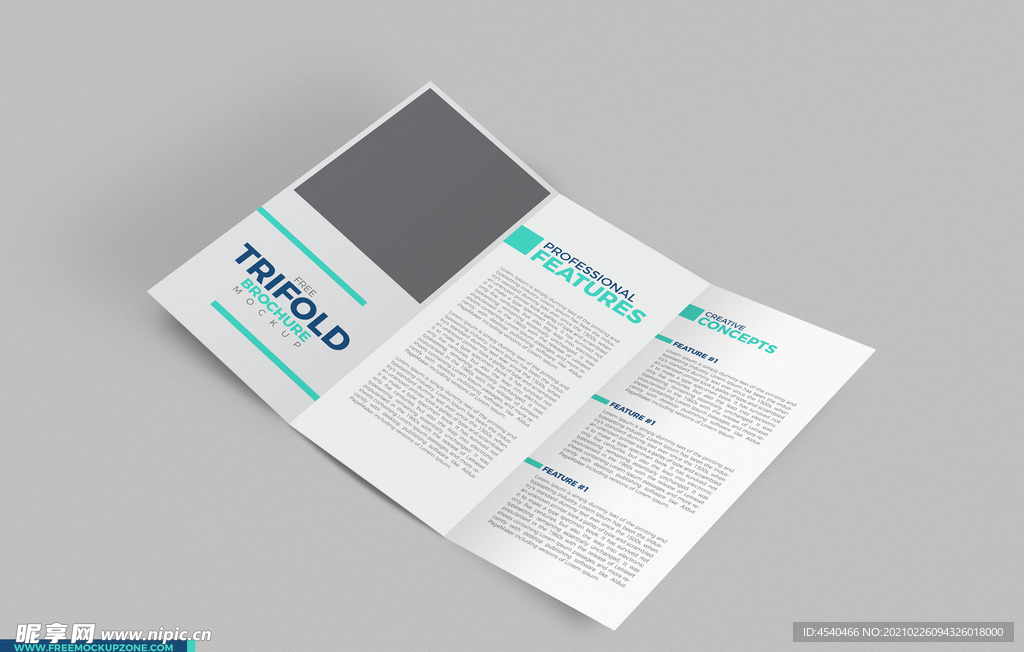 三折页设计样机模板