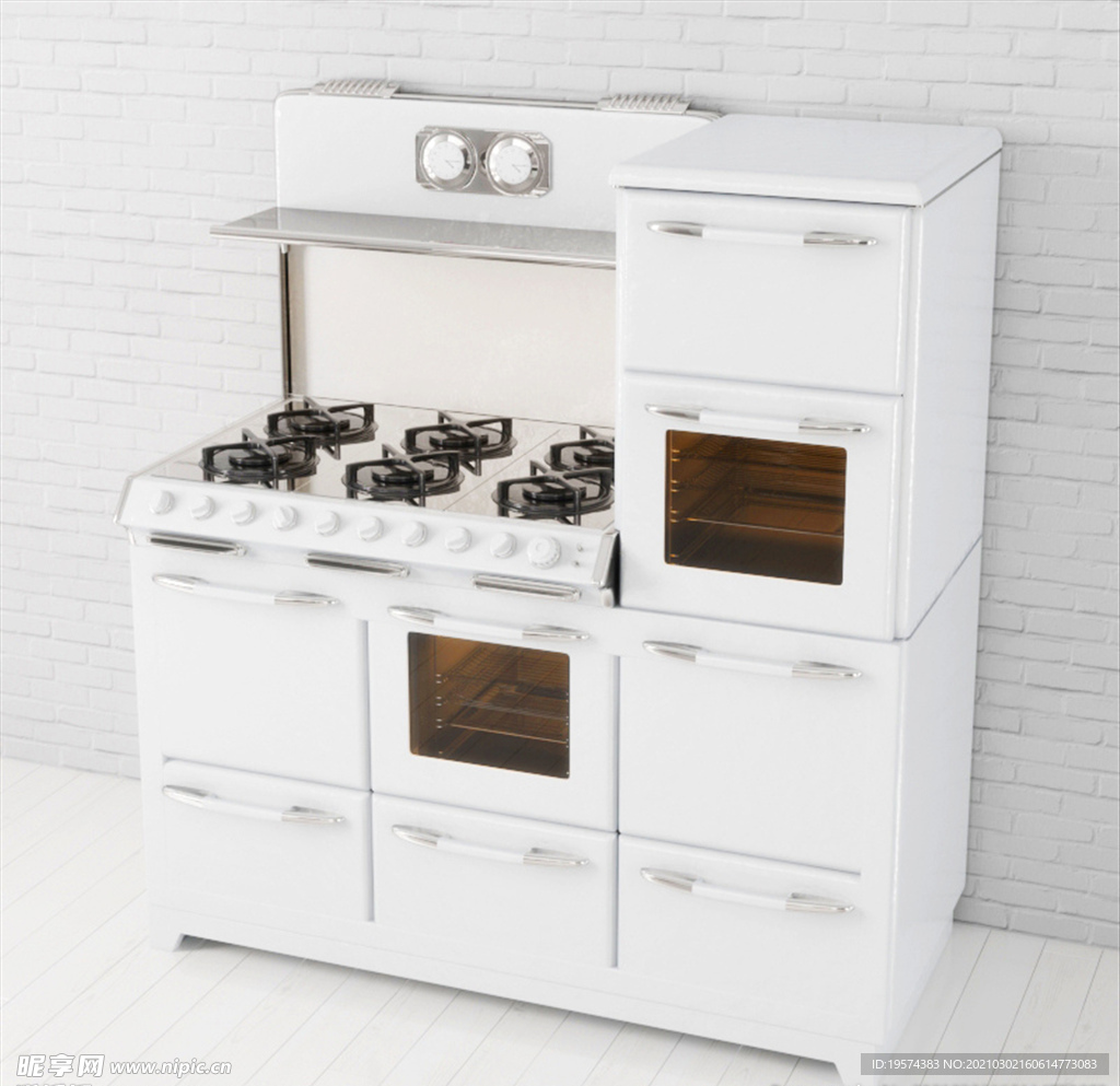 C4D 模型冰箱橱柜烤箱洗碗机