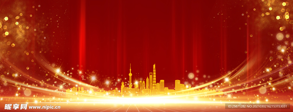 红色喜庆商务背景