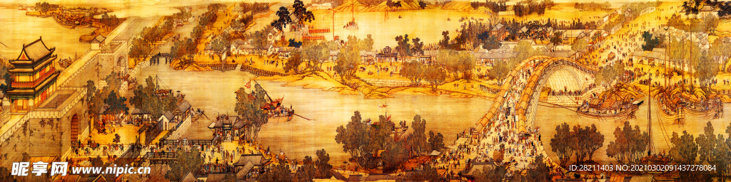 巨幅国画 山水画 装饰画 新背