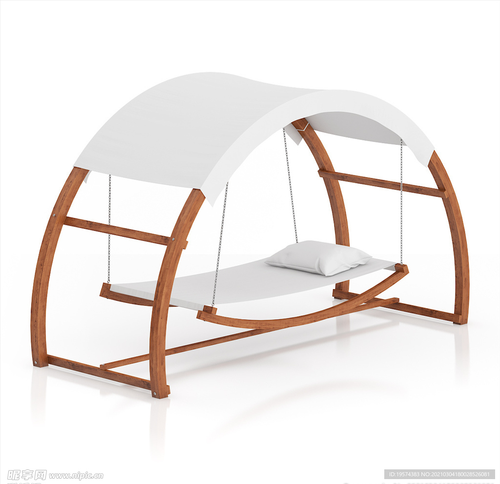 C4D模型木头吊床