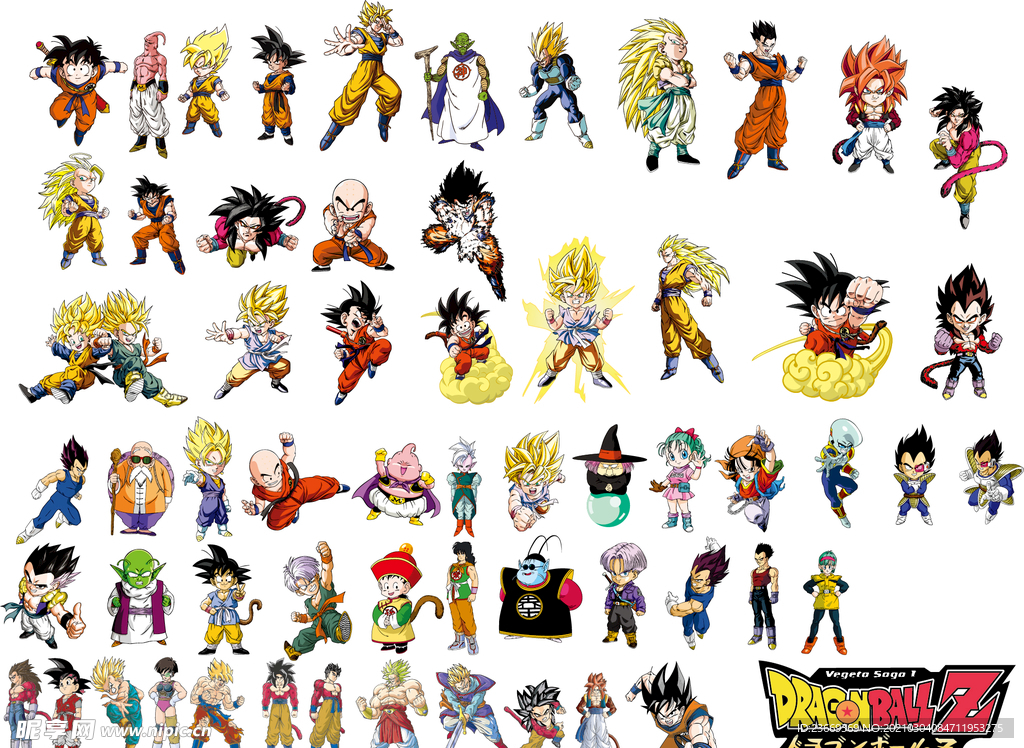 龙珠人物矢量图素材