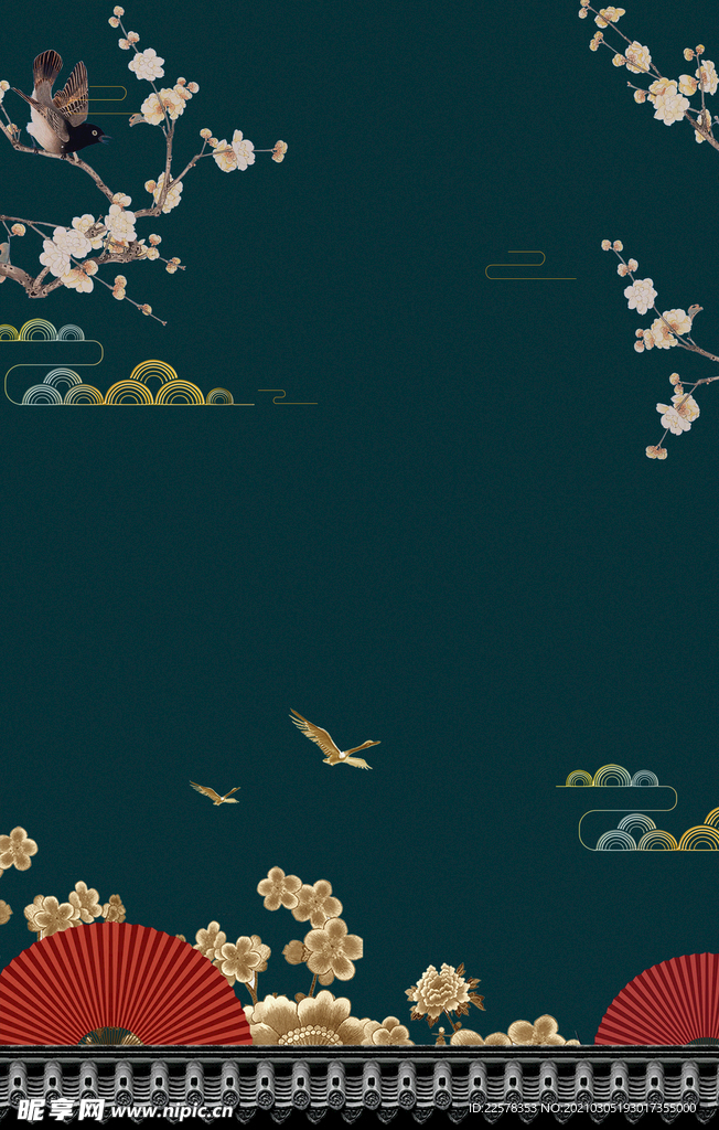 高端中式底纹素材