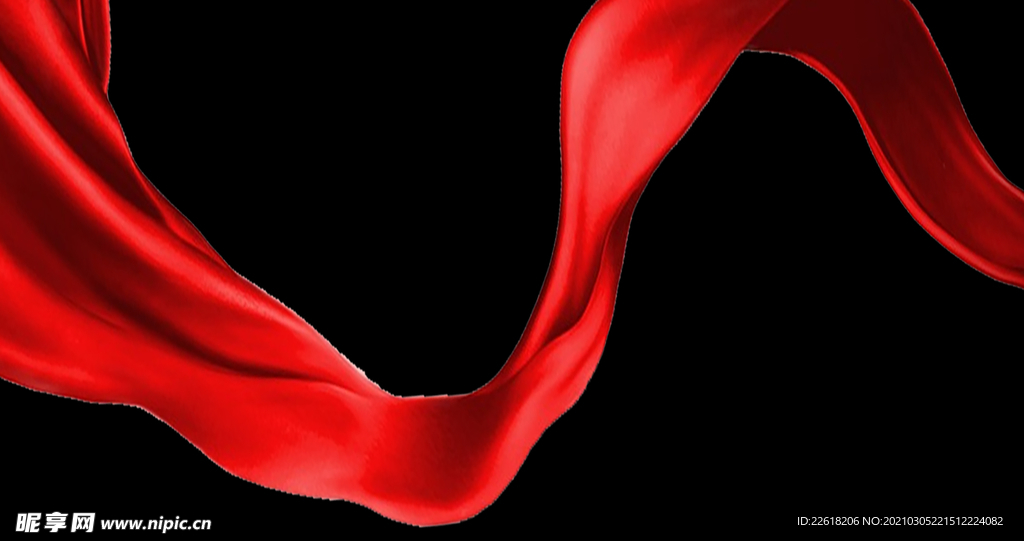 中国红带喜庆红绸缎