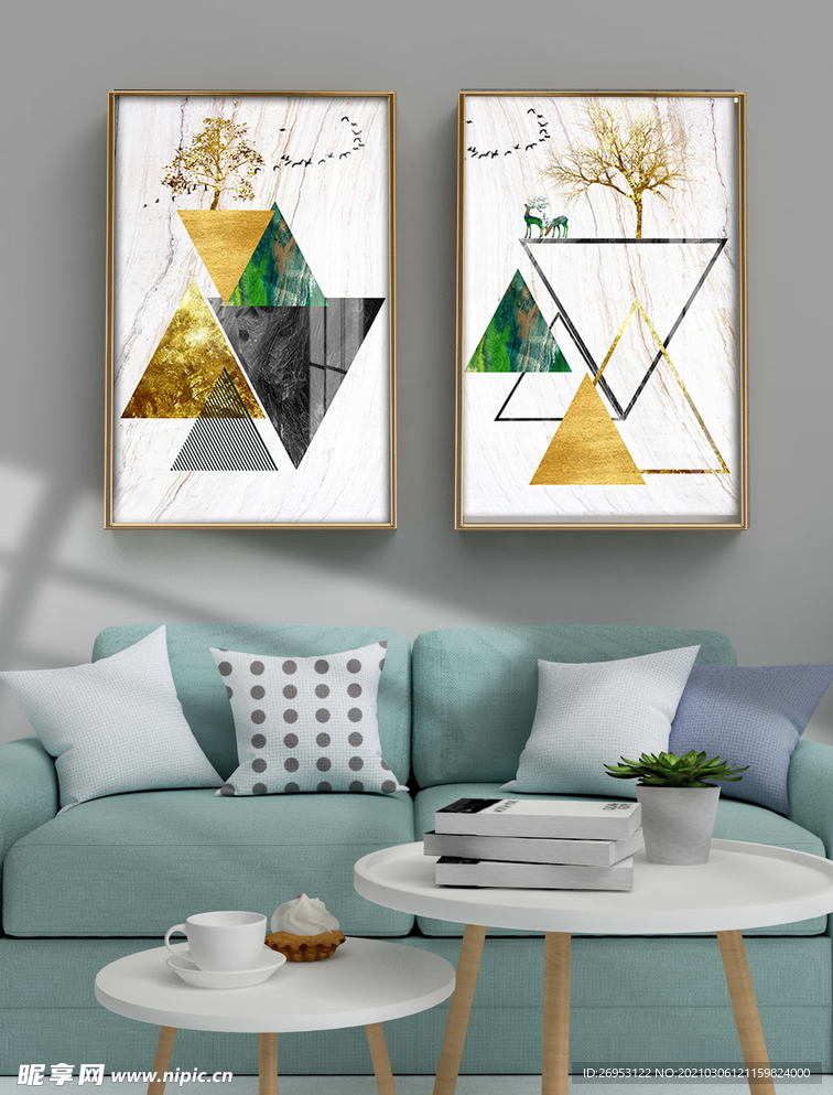 抽象几何装饰画