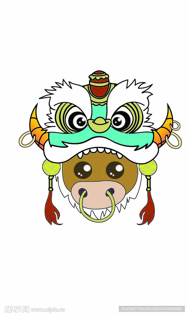 牛年 狮子头