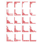 矢量中式中国风古典边框边角