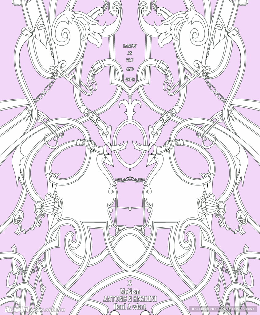 大牌 数码印花 面料设计 字母