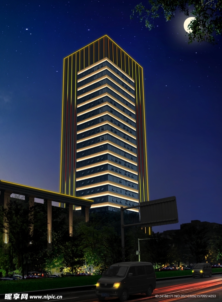 楼体夜景