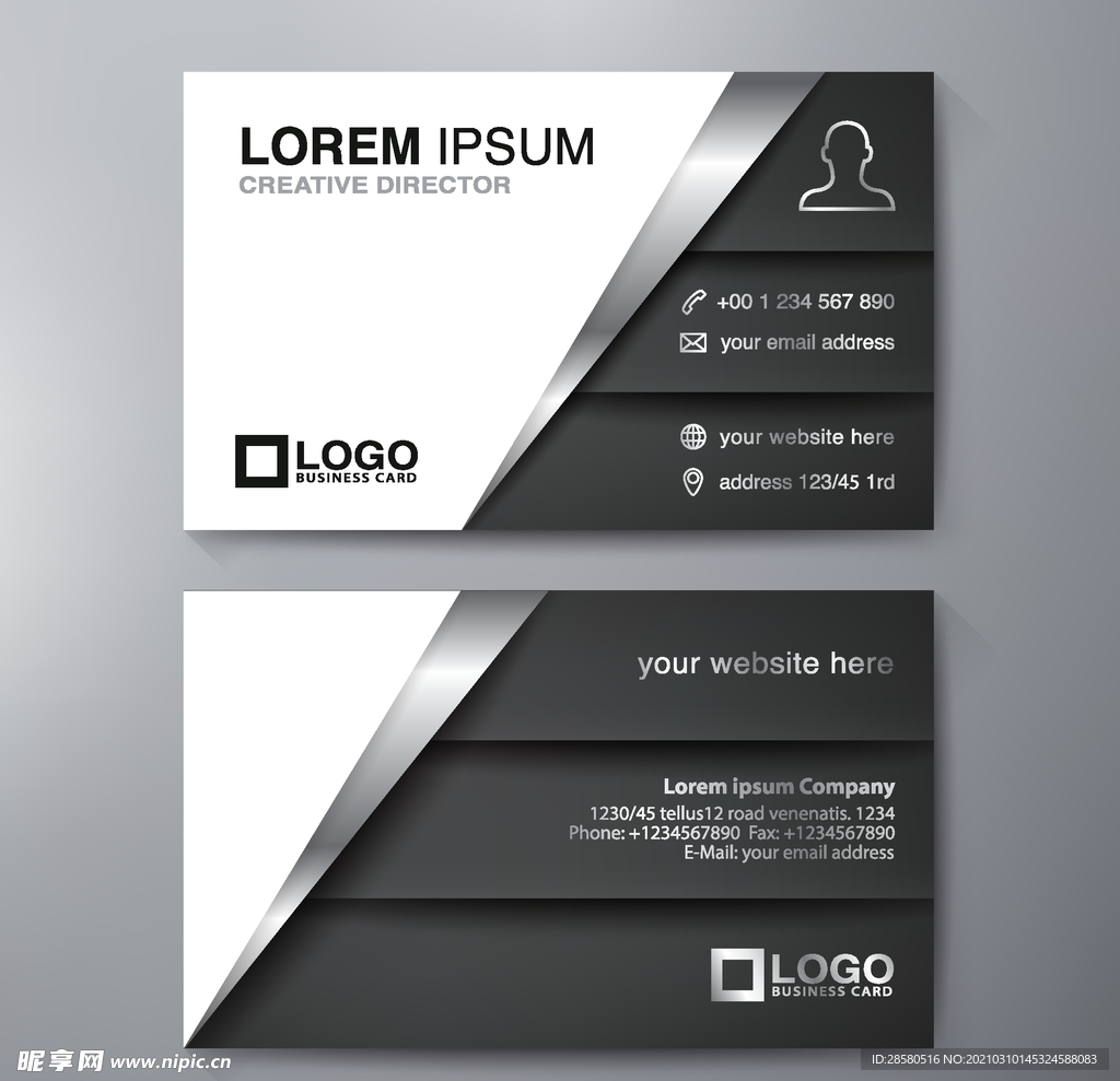 黑色金属质感名片