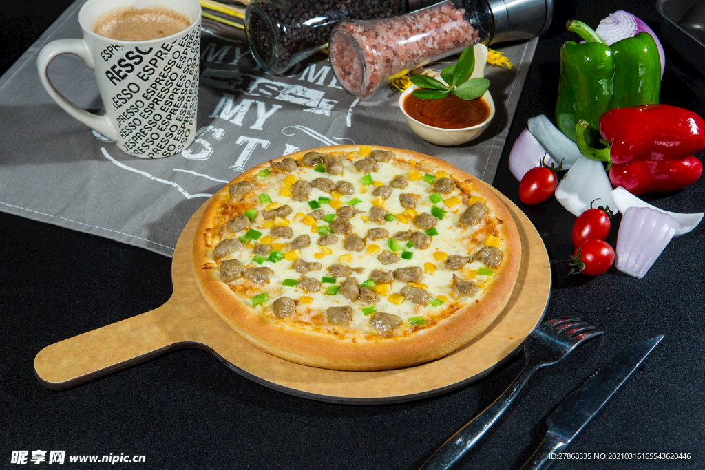 牛肉 披萨 水果 拉丝 七寸